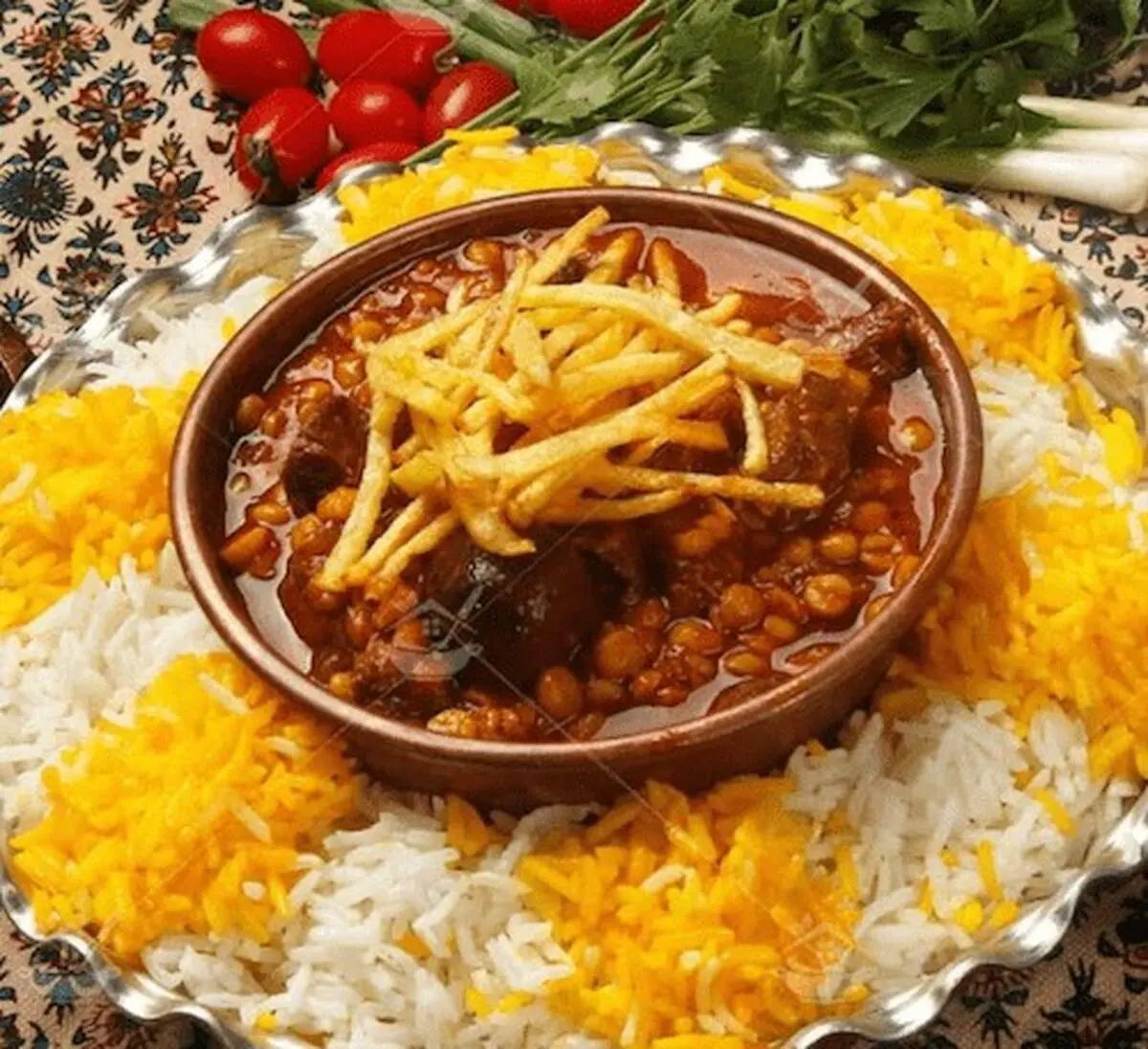 دستورالعمل خورش قیمه گیاهخواری - Khoresht Gheymeh