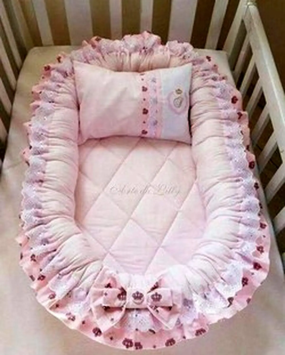 آموزش دوخت تشک لبه دار نوزاد