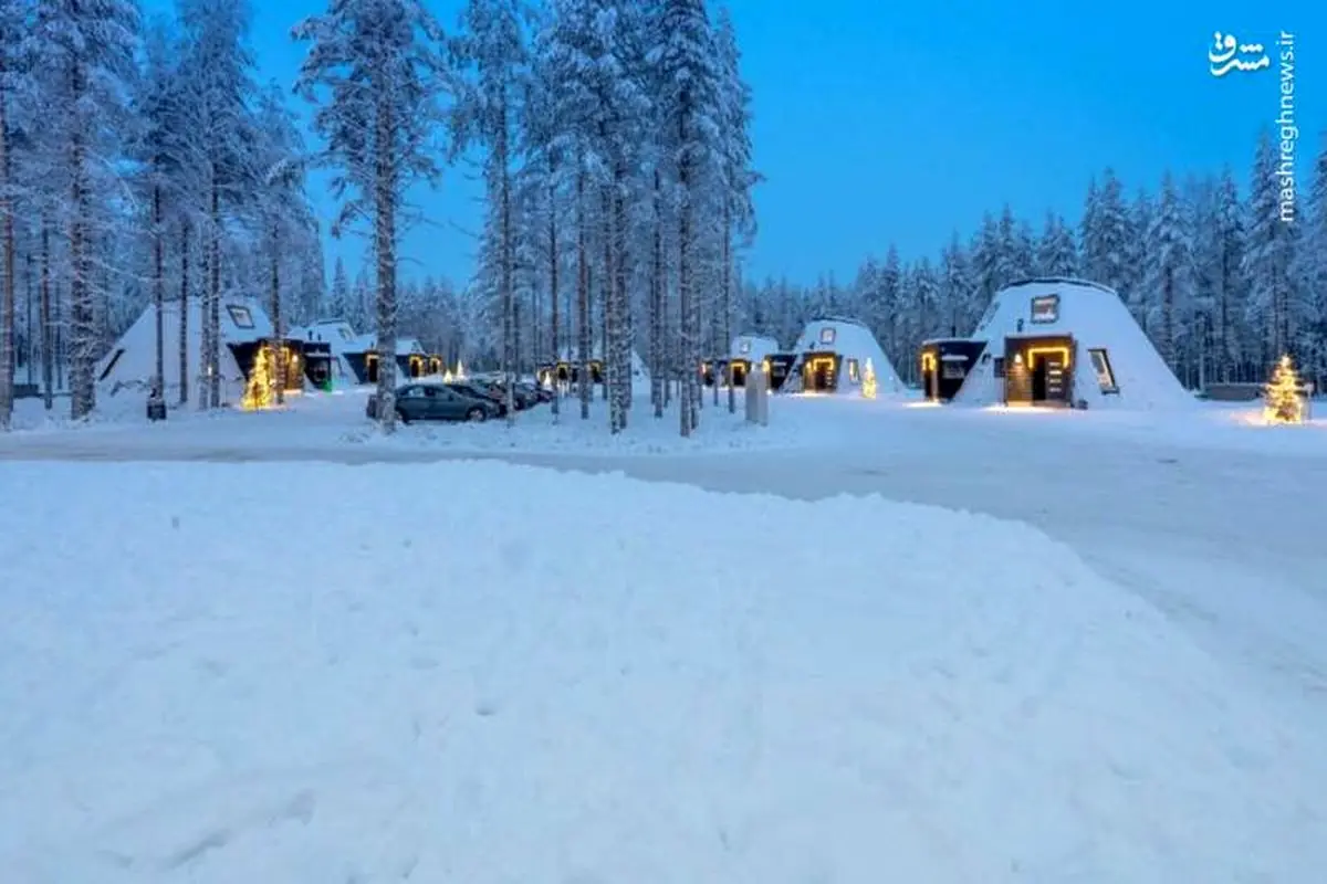 هتلی در دل طبیعت یخ زده+عکس