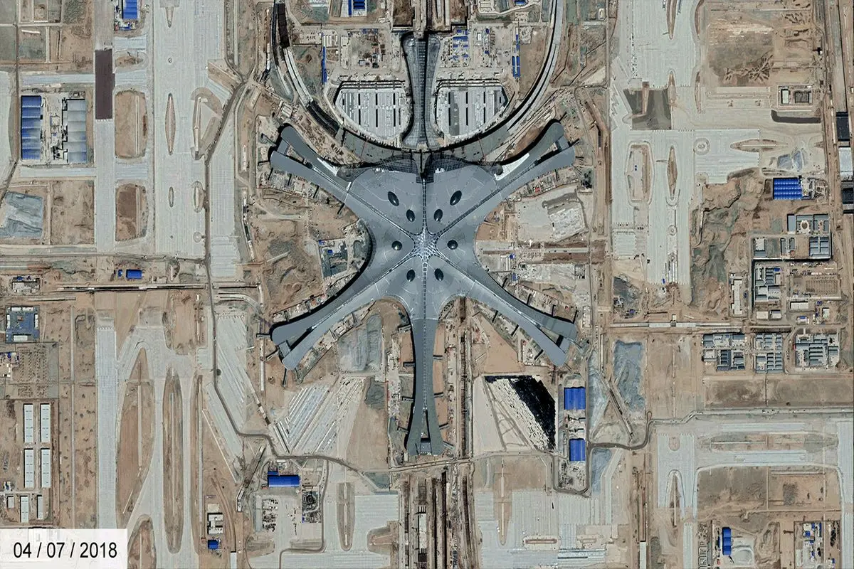 مراحل ساخت فرودگاه عظیم بین المللی جدید پکن