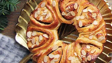 آموزش تهیه نان شیرمال بادامی با مواد میانی