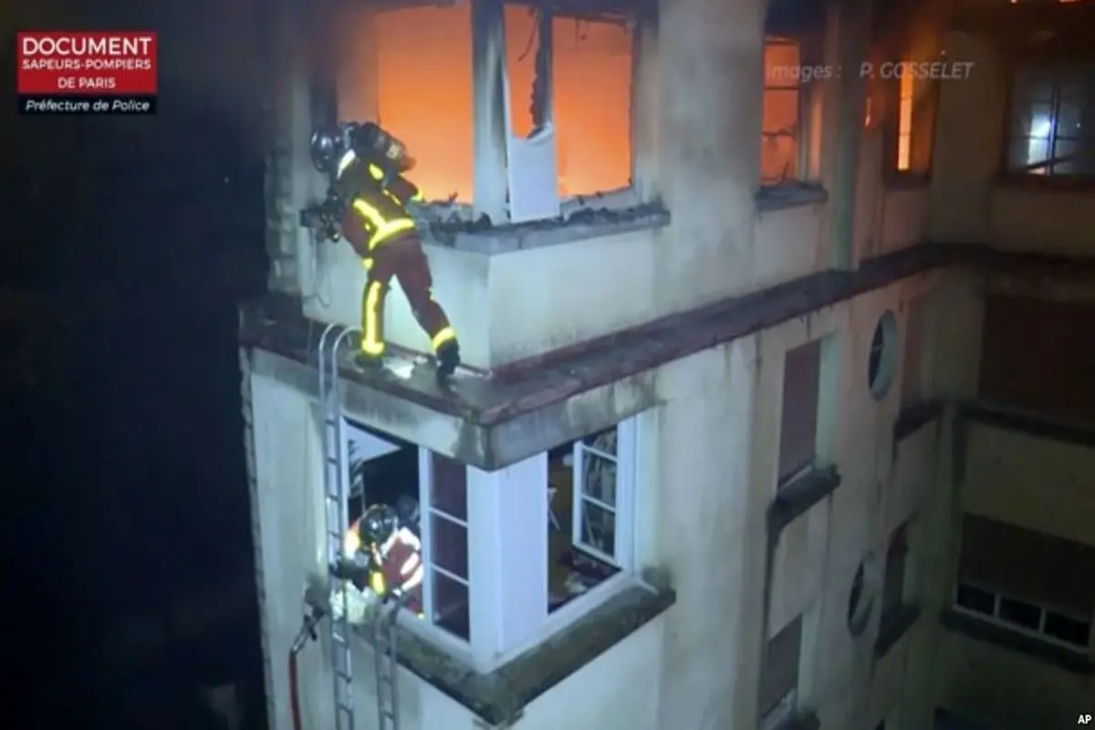 بازداشت یک زن در پی آتش‌سوزی عمدی مرگبار در پاریس