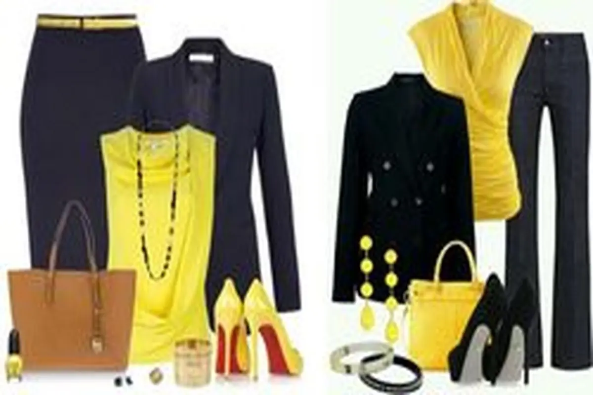 راهنمای ست رنگ زرد لباس