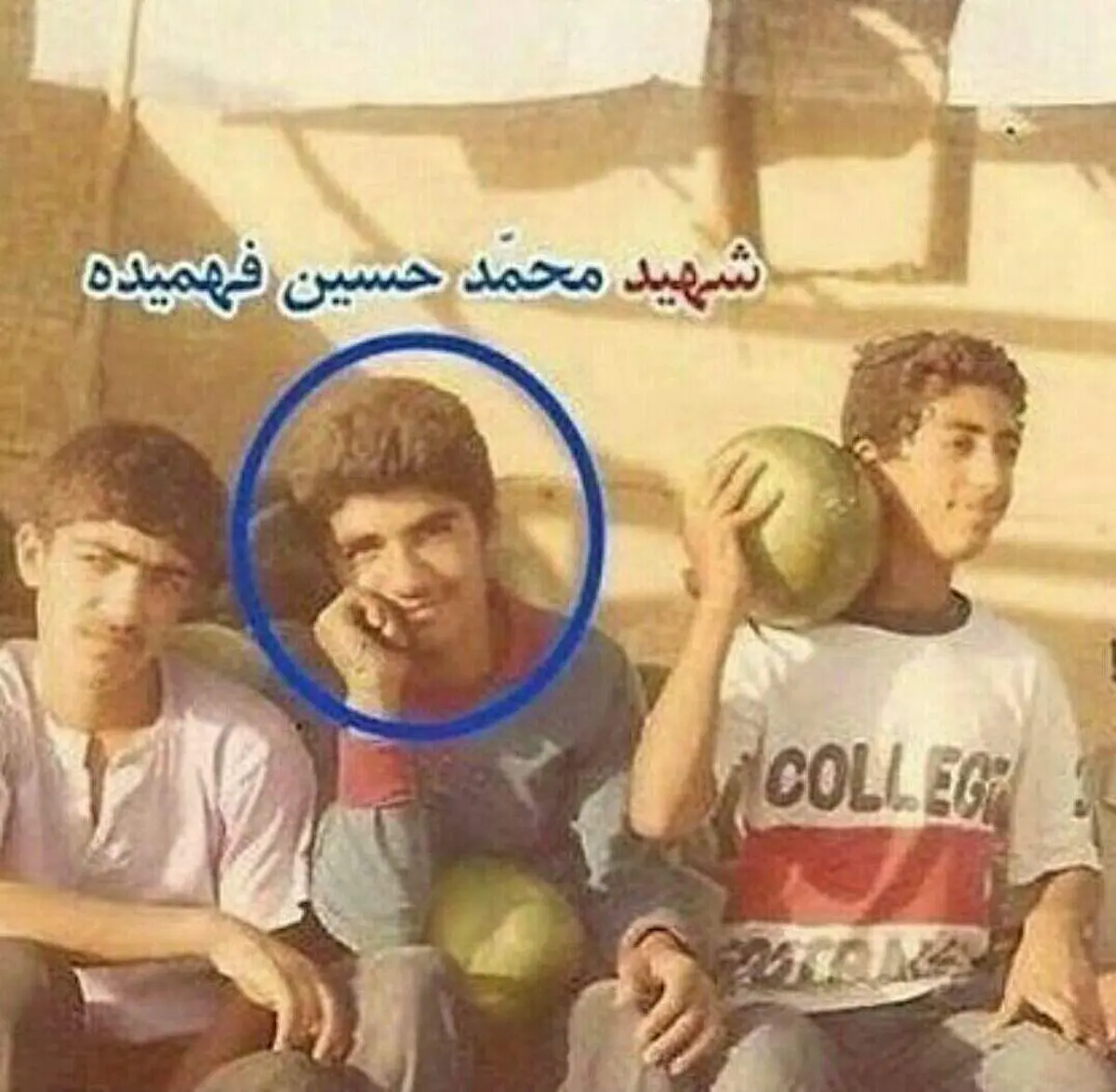 تصویری جالب از شهید حسین فهمیده