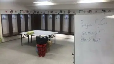 تصویری جالب از رختکن ژاپن بعد از فینال جام ملت‌ها