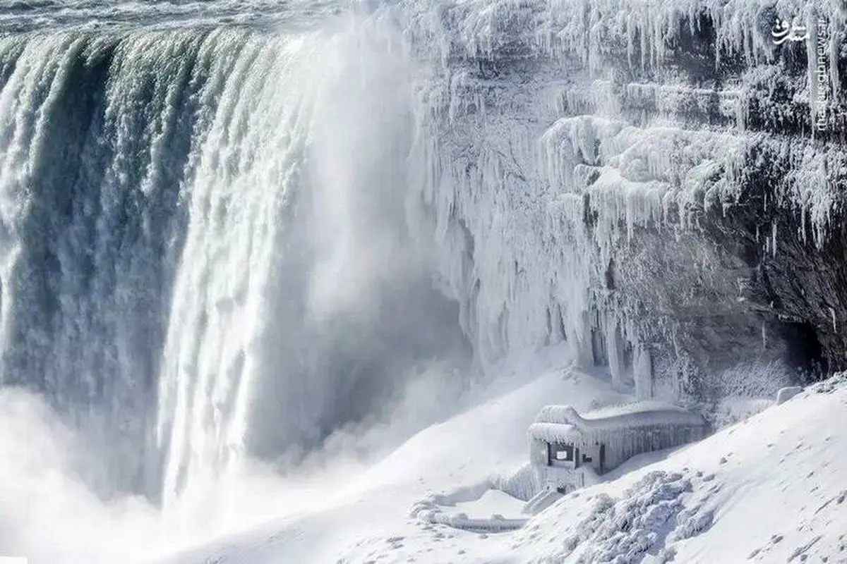 تصویری زیبا از یخ‌زدگی آبشار نیاگارا