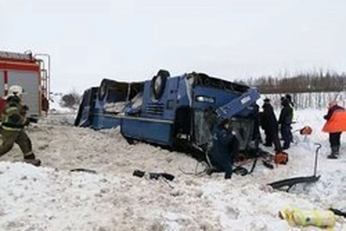 ۷ کشته بر اثر واژگونی اتوبوس