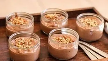 طرز تهیه “پودینگ شکلات” فندقی