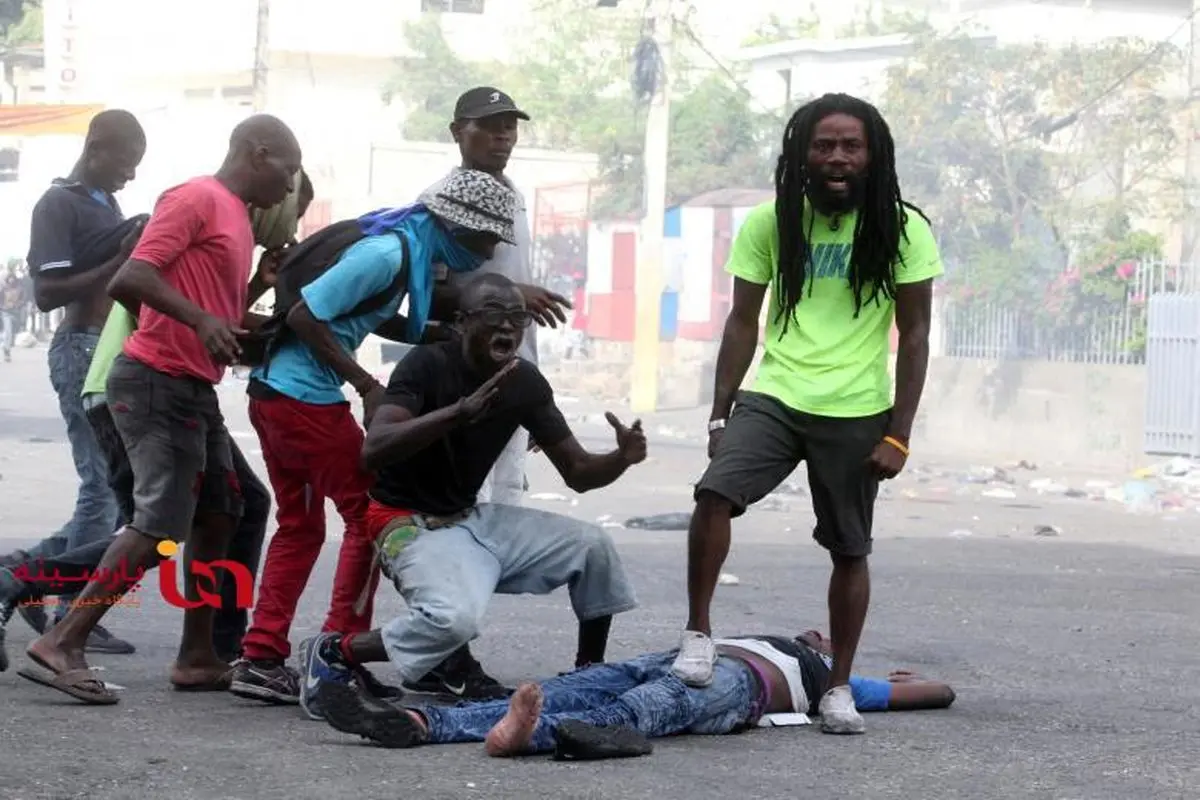 عکس تکان دهنده از حاشیه اعتراضات هائیتی