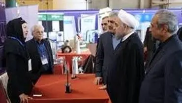 بازدید رئیس جمهور از نمایشگاه دستاوردهای شرکت‌های دانش بنیان