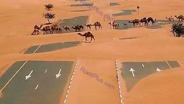 تصویری جالب از آزاد راه منتهی به ابوظبی