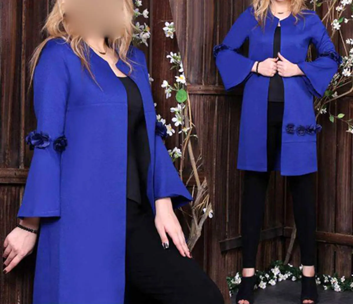 جدیدترین مدل مانتوهای آبی نفتی