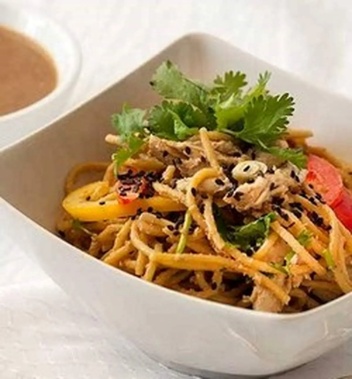 طرز تهیه سالاد پاستا و مرغ به سبک سیچوان