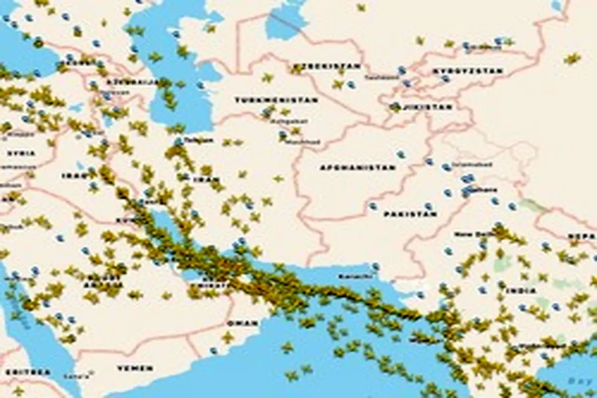 افزایش پرواز از آسمان ایران پس‌ازتنش هند و پاکستان