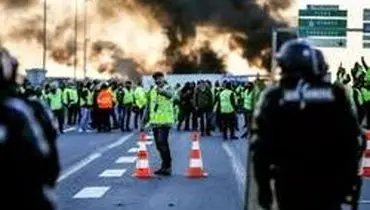 درگیری پلیس فرانسه با جلیقه‌زرد‌ها