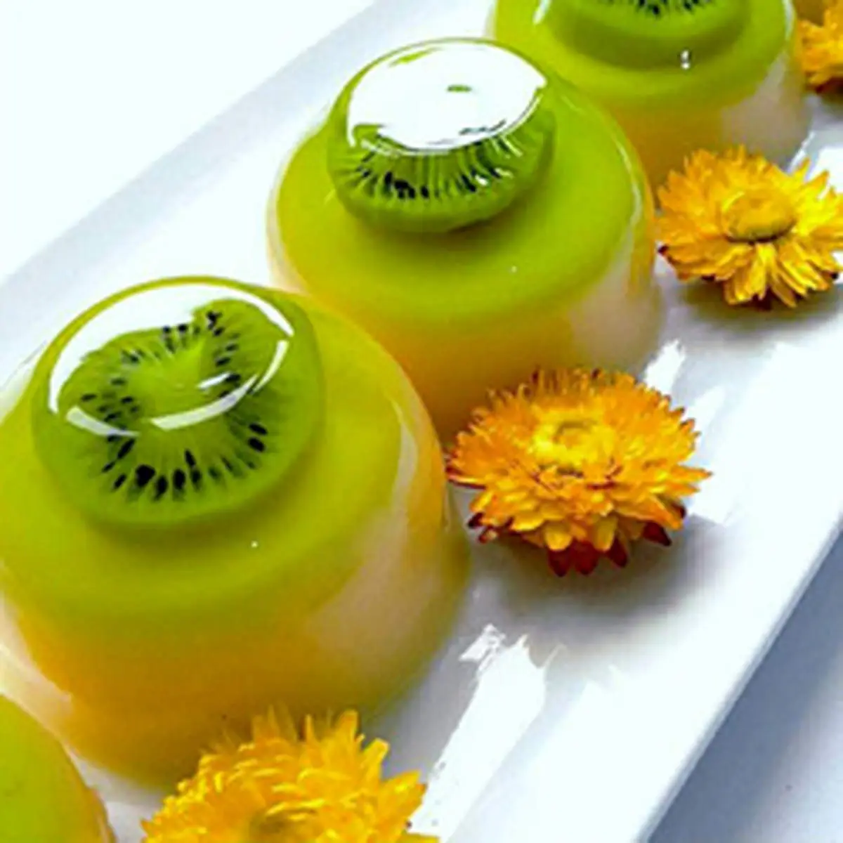 طرز تهیه ژله ویترینی کیوی