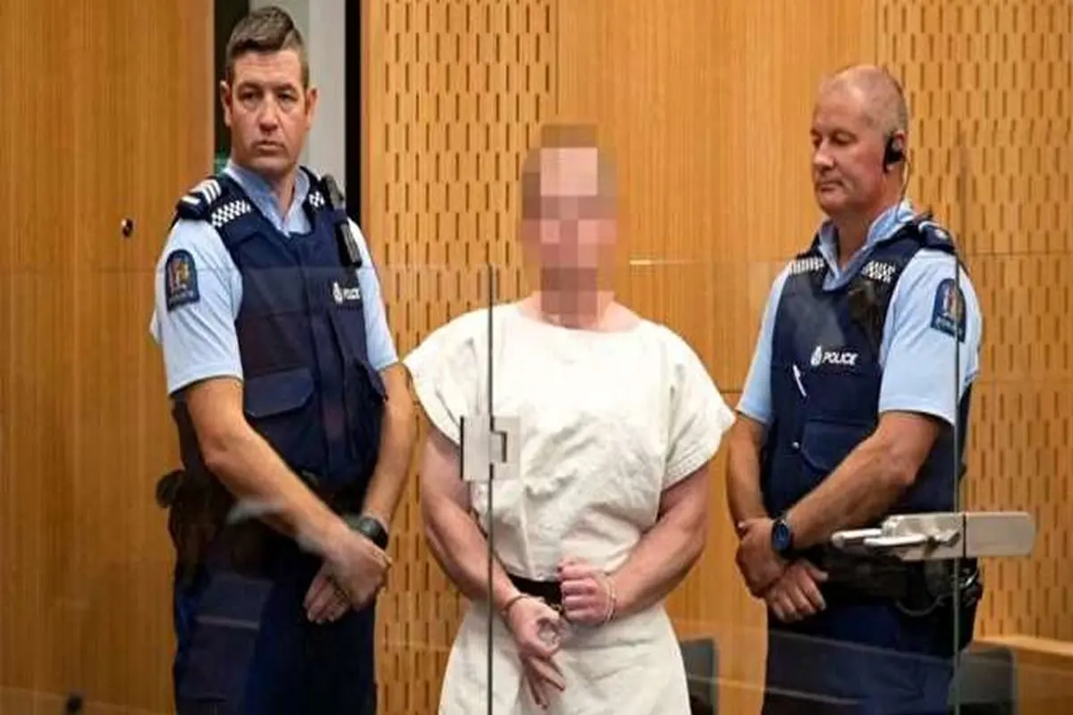 رمزنگاری از زبان اشاره عامل حمله تروریستی نیوزیلند در دادگاه +عکس