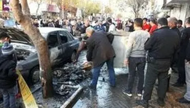 انفجار بساط یک دستفروش مواد محترقه در تهران +عکس