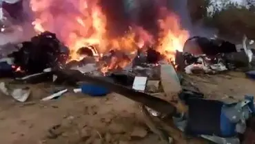 ۱۲ کشته در سقوط هواپیما در کلمبیا +فیلم