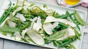 طرز تهیه سالاد کدو سبز با نخودفرنگی