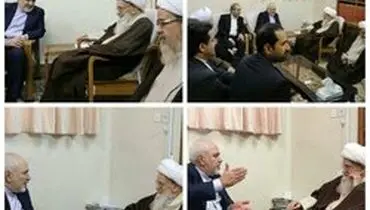 دیدار ظریف با آیت‌الله صافی گلپایگانی
