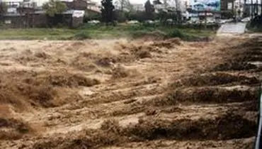 بارش شدید باران و جاری شدن سیلاب در مازندران