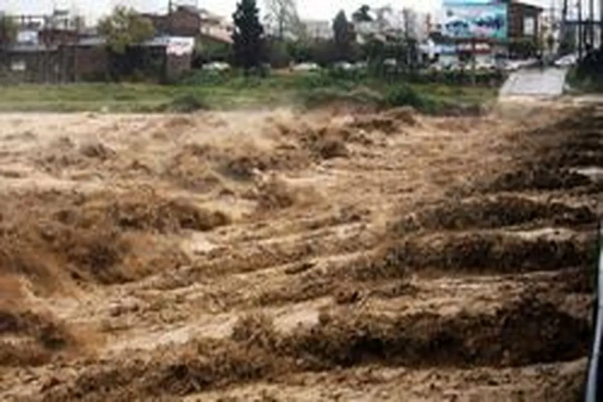 بارش شدید باران و جاری شدن سیلاب در مازندران