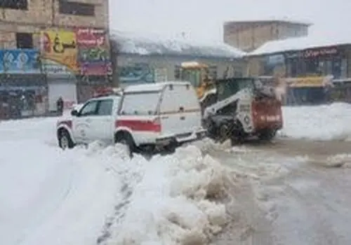  بارش برف سنگین در کجور مازندران + فیلم