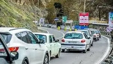 تردد خودرو‌ها از کرج به سمت چالوس ممنوع شد