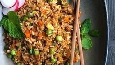 طرز تهیه پلو چینی مرحله به مرحله