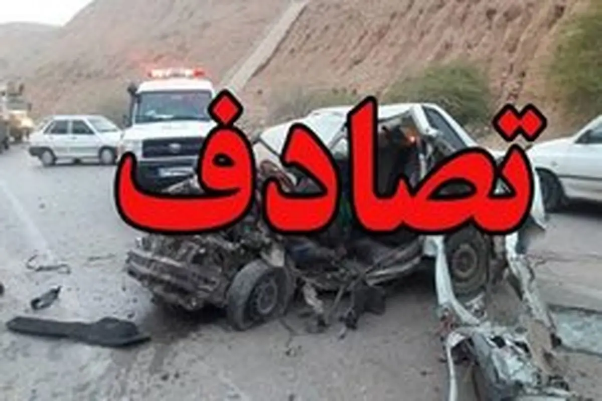 واژگونی و حریق خودروی تیبا در اتوبان امام علی