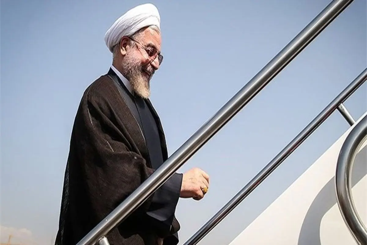 هوای قشم بد شد، روحانی به تهران برگشت!