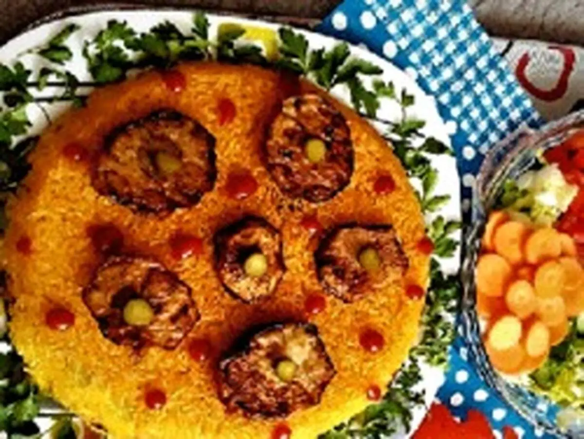 بادمجون پلوی قزوینی +دستور تهیه