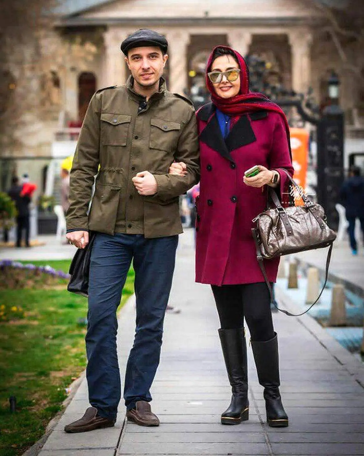 کتایون ریاحی در کنار پسرش
