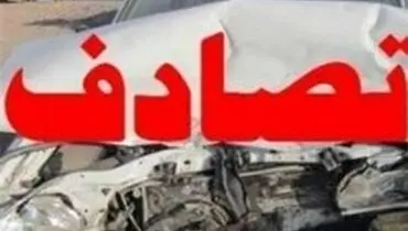 تصادف زنجیره‌ای و حریق در اتوبان تهران ساوه +عکس