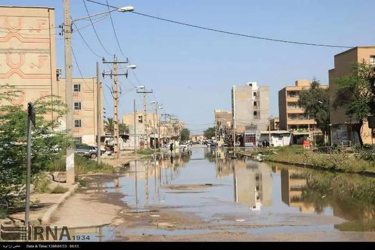ورود فاضلاب چند محله اهواز به سیلاب