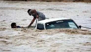 ۴ نفر در سیلاب حاشیه جاده بستان غرق شدند