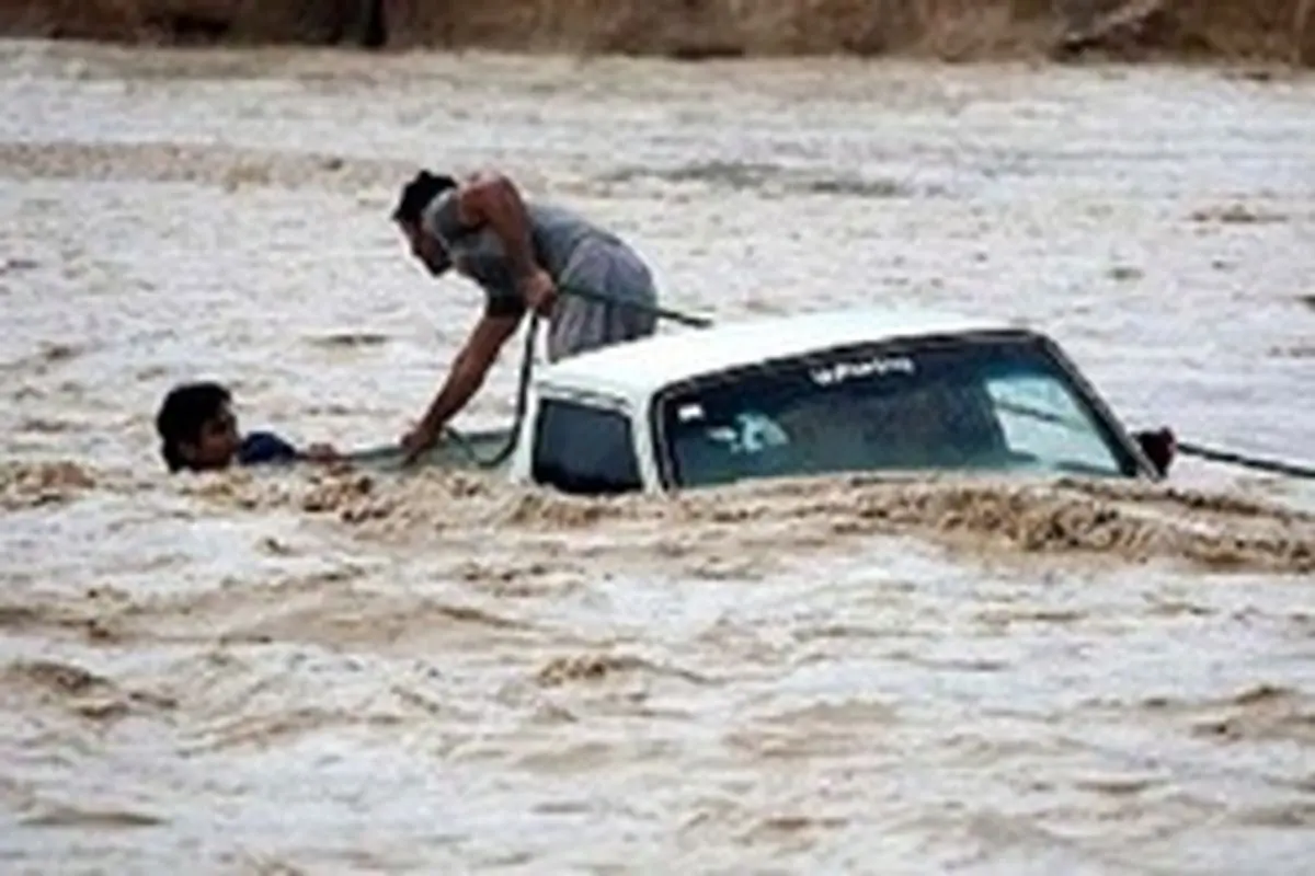 ۴ نفر در سیلاب حاشیه جاده بستان غرق شدند