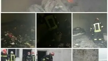 مهار آتش سوزی در ساختمان دانشگاه آزاد رشت