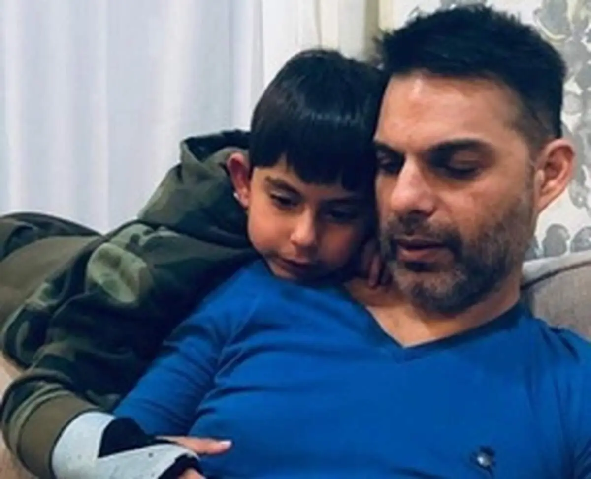 عکس: پیمان معادی و پسرش رایان