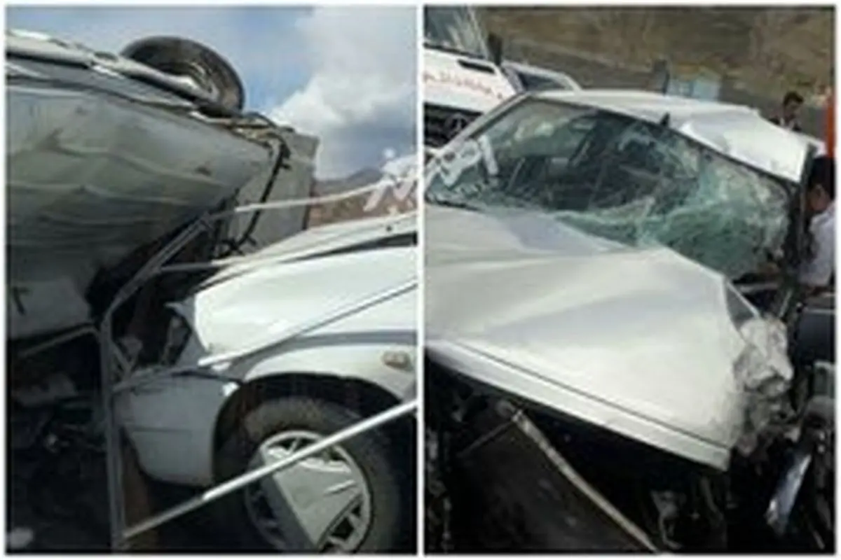 تصادف زنجیره‌ای ۴ خودرو در جاده اهر- تبریز
