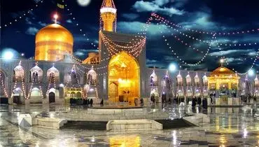 تنظیف گنبد مطهر حرم حضرت رضا (ع) در آستانه سال نو + فیلم