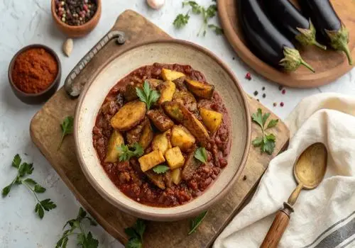 طرز تهیه واویشکا بادمجان و گوشت چرخ‌کرده 