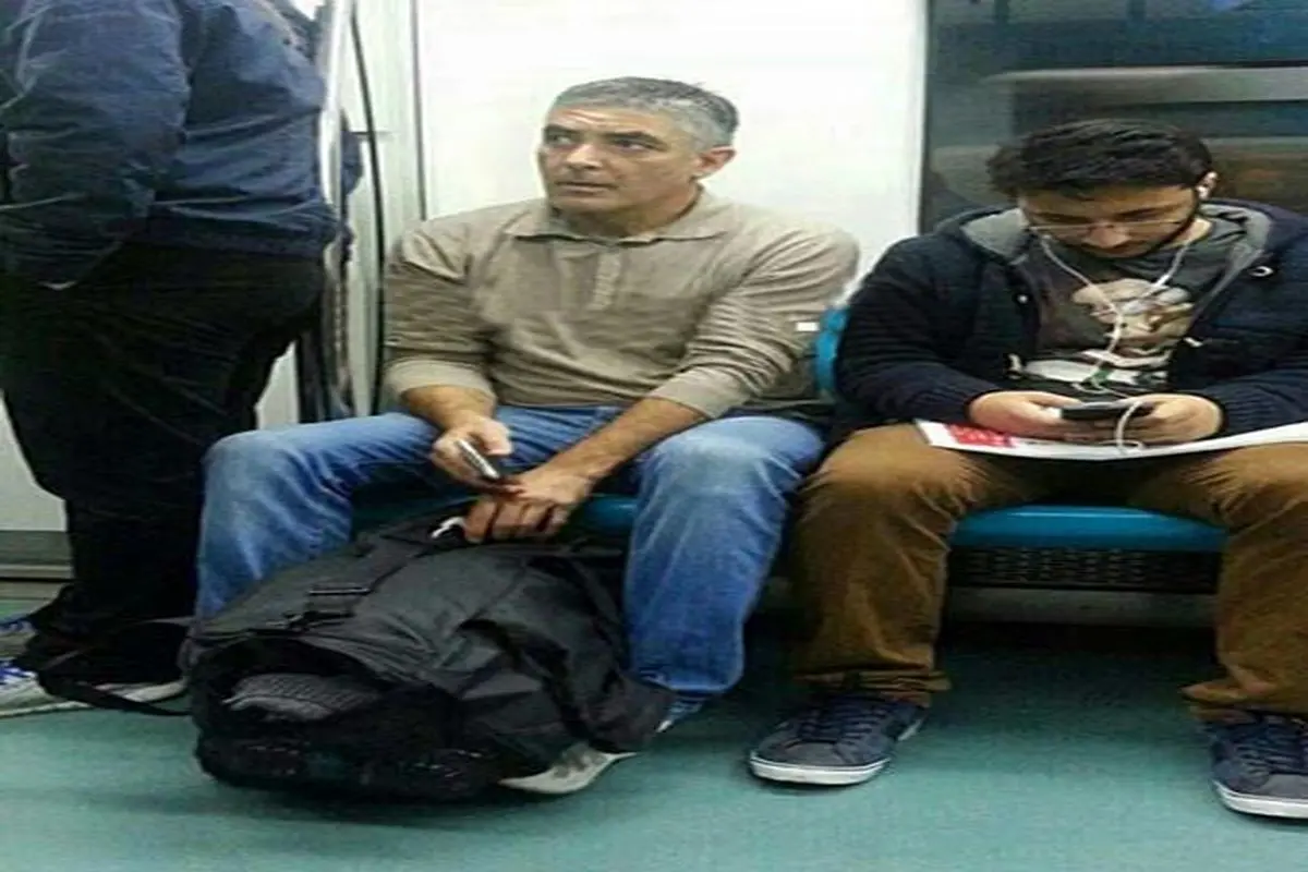 عکس: شباهت عجیب مسافر مترو با "جرج کلونی"