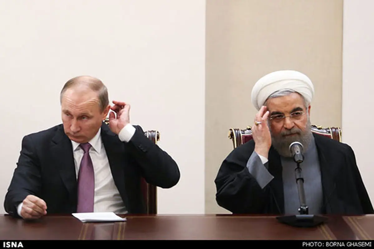 عکس‌ متفاوت روحانی و پوتین در نشست خبری