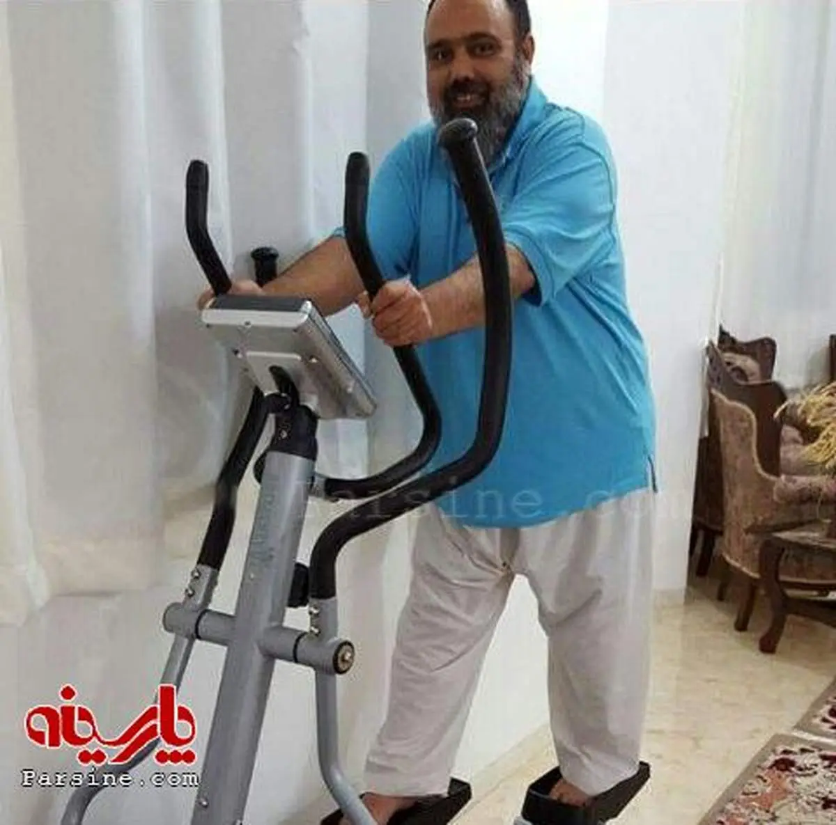 منبری مشهور روی تردمیل!