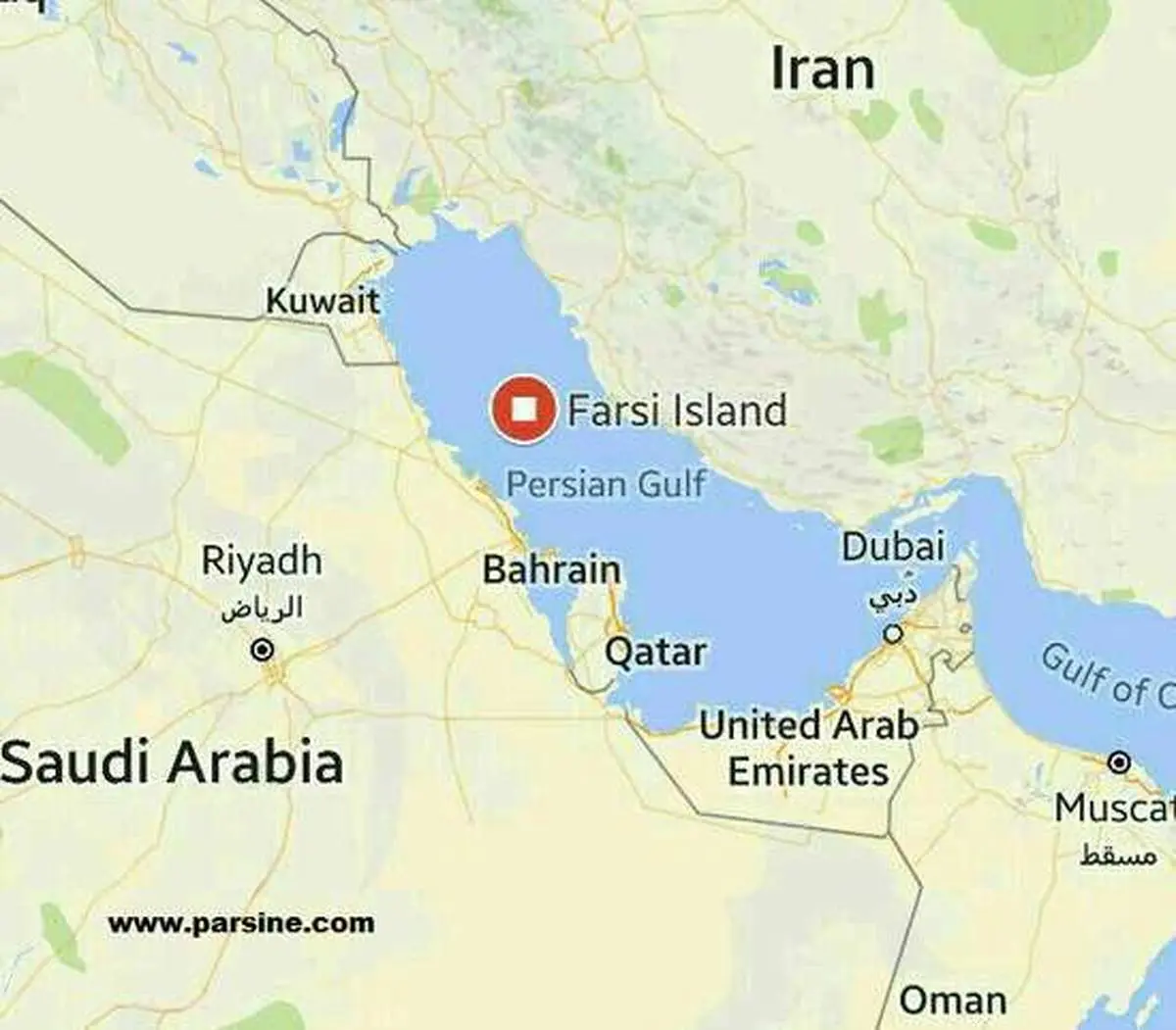 عکس:موقعیت توقیف دو شناور آمریکایی
