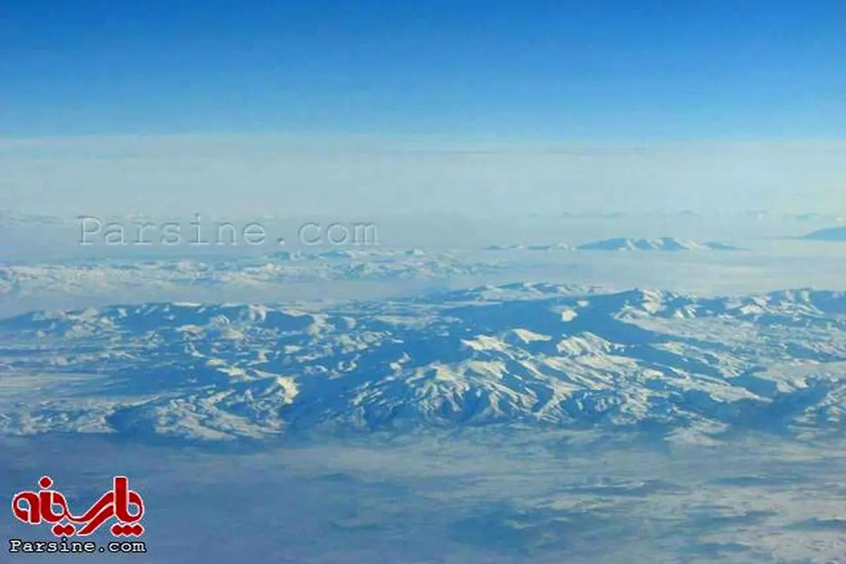 عکس:نمای هوایی از کوههای آرارات