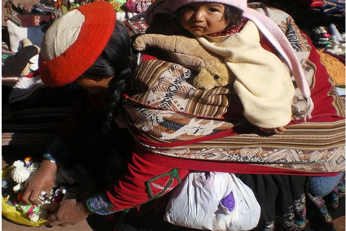 عکس جالب از مادر وکودک اهل پرو
