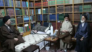 عیادت سیدحسن خمینی از حجت الاسلام سید مهدی طباطبایی